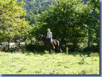 Bareback  beim Kurs : Wanderreiten in Chile